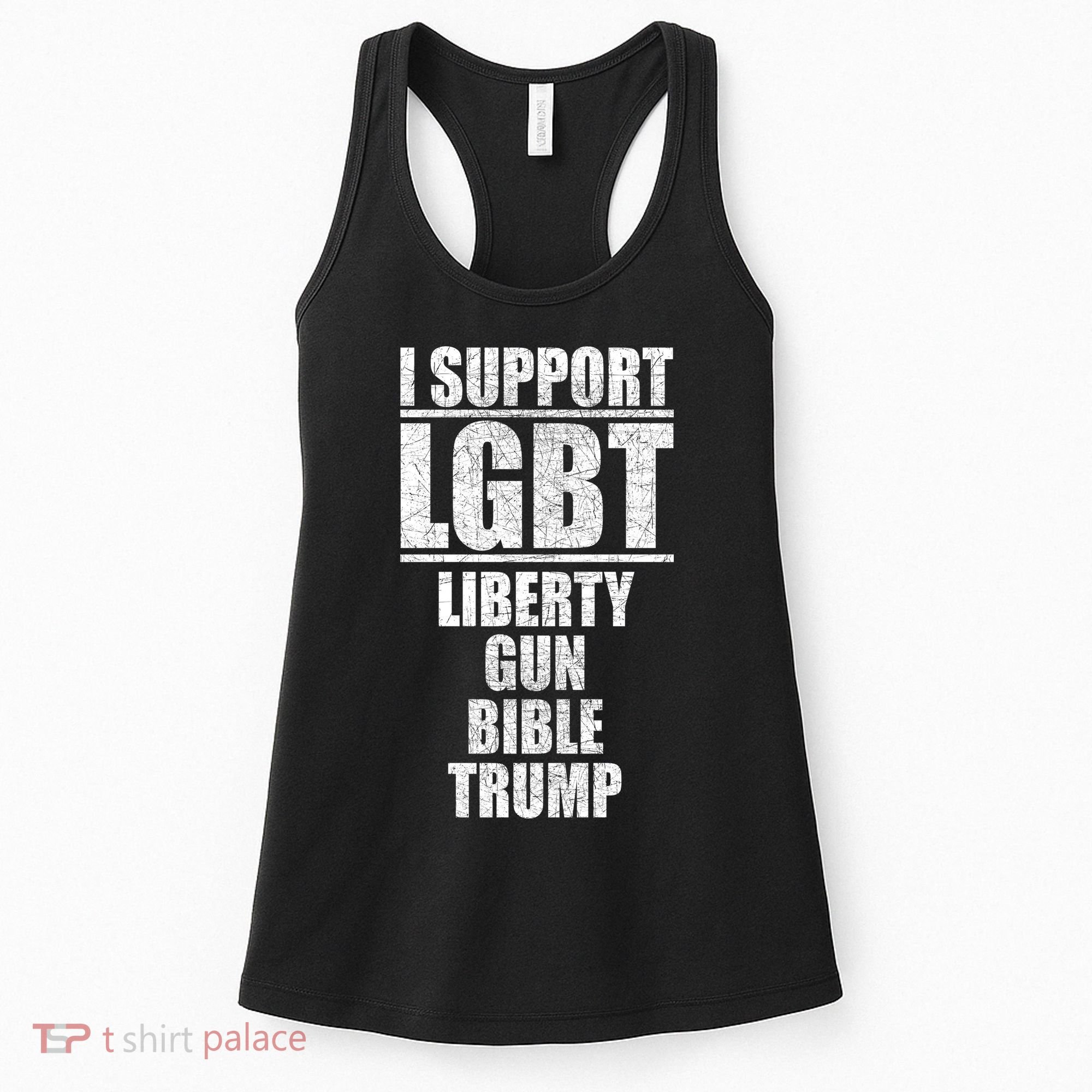 LGBT Liberty Gun Bible Trump Women's Tank Top