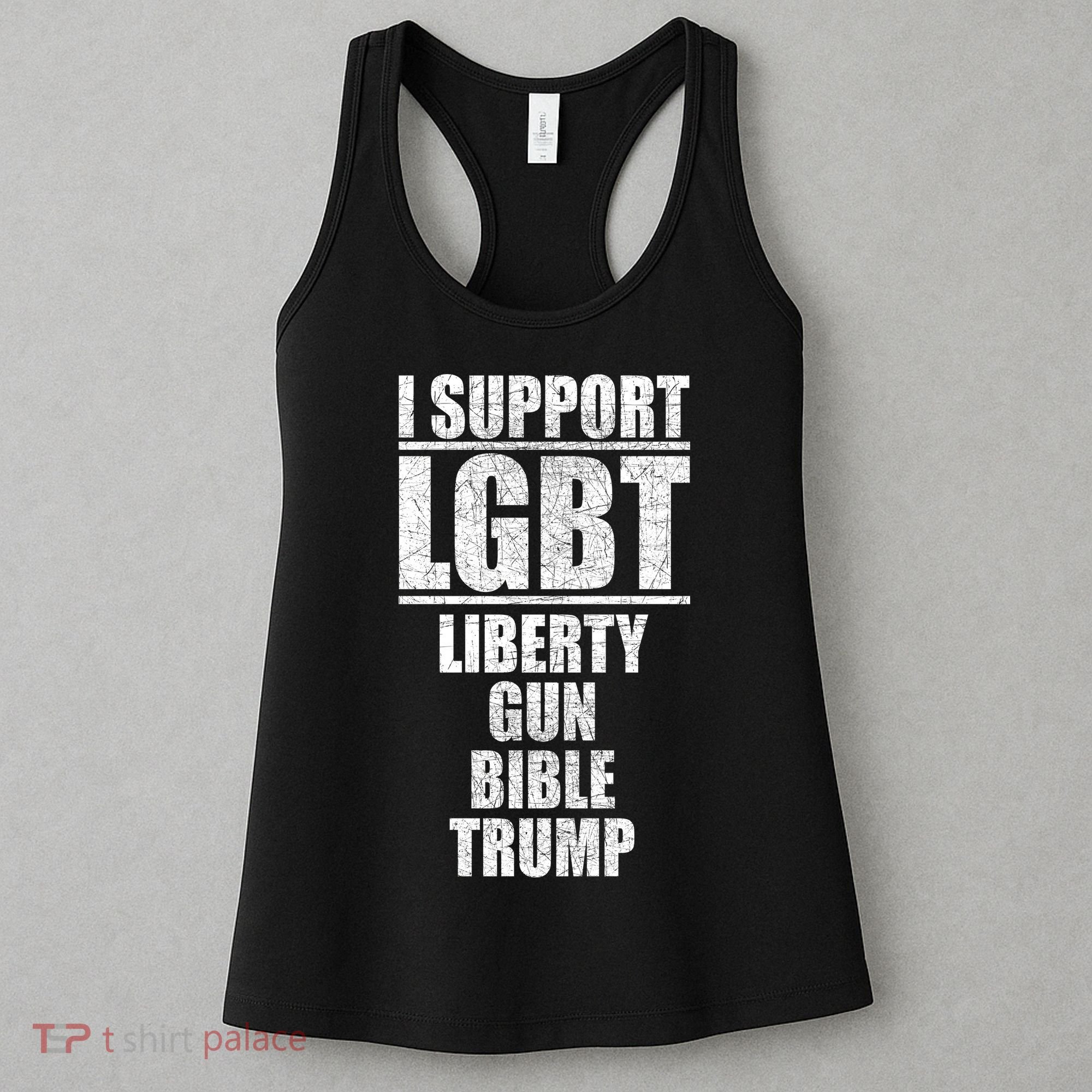 LGBT Liberty Gun Bible Trump Women's Tank Top