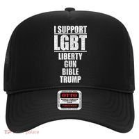 LGBT Liberty Gun Bible Trump Hat thumb 0