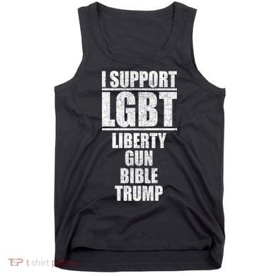 LGBT Liberty Gun Bible Trump Tank Top