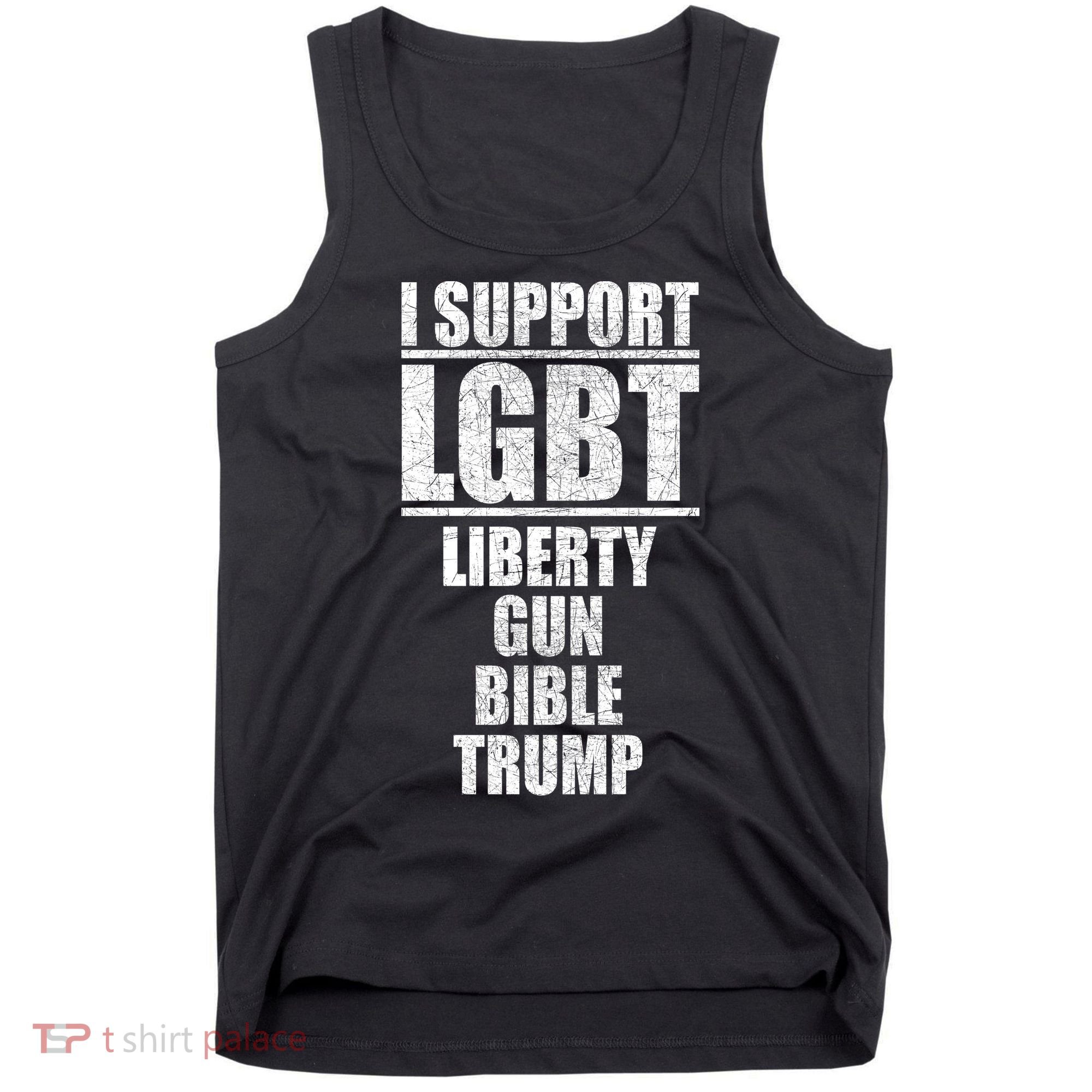 LGBT Liberty Gun Bible Trump Tank Top