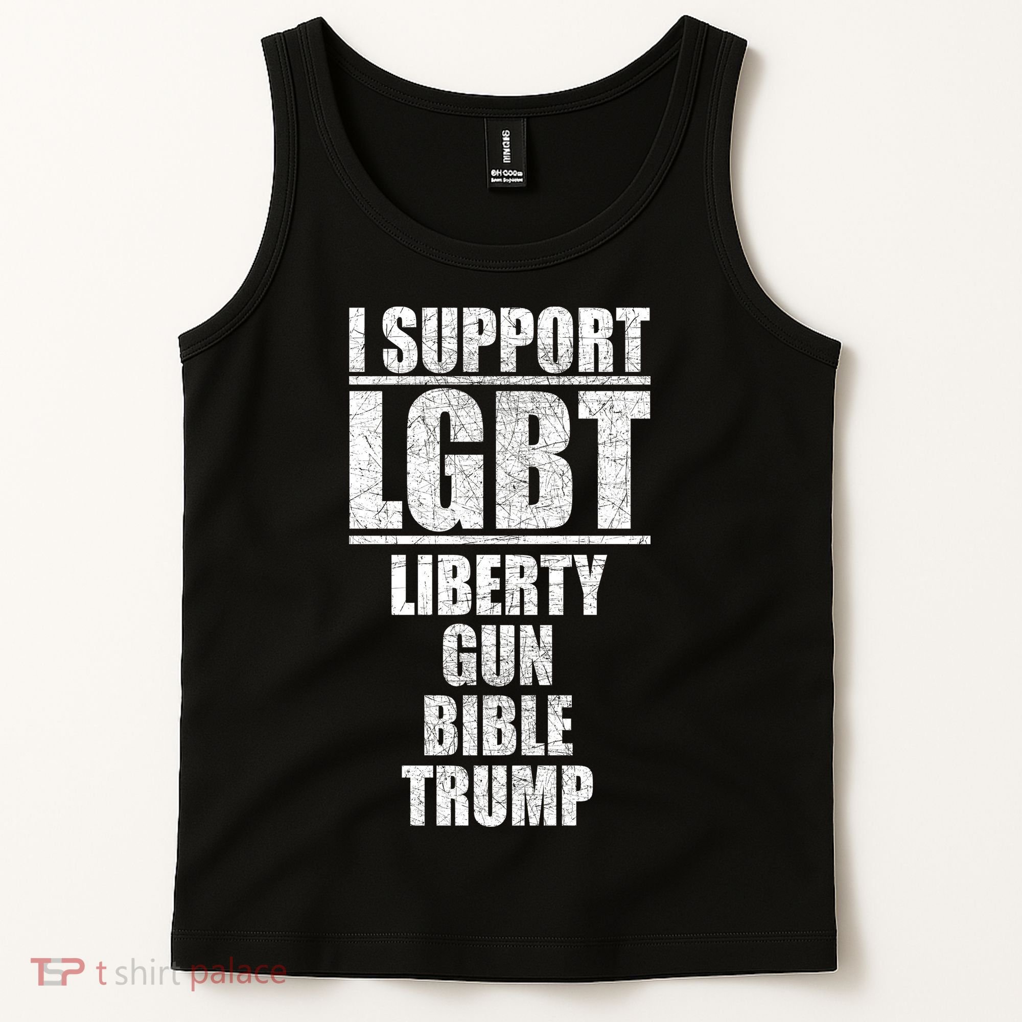 LGBT Liberty Gun Bible Trump Tank Top
