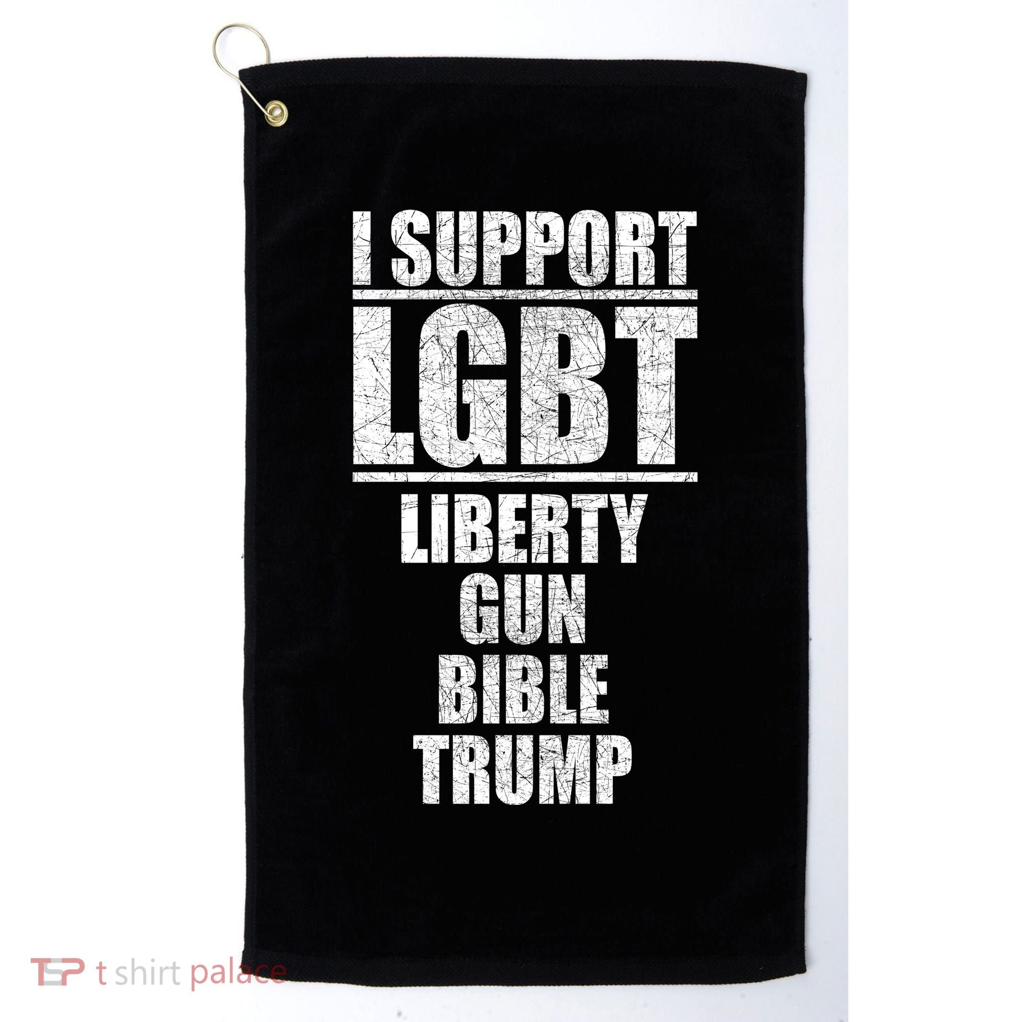 LGBT Liberty Gun Bible Trump Golf Towel