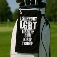 LGBT Liberty Gun Bible Trump Golf Towel thumb 2