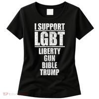 LGBT Liberty Gun Bible Trump Women's T-Shirt thumb 0