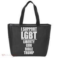 LGBT Liberty Gun Bible Trump Tote Bag thumb 0