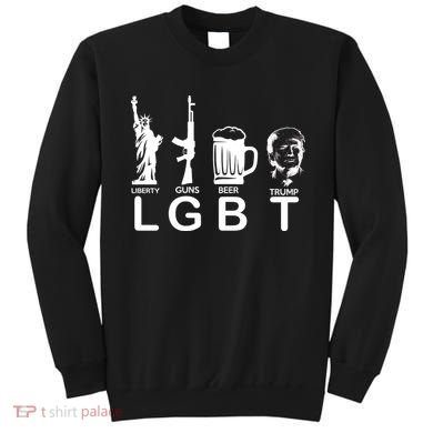 LGBT Liberty Guns Beer Pro Donald Trump Sweatshirt