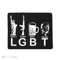 LGBT Liberty Guns Beer Pro Donald Trump Mousepad thumb 0