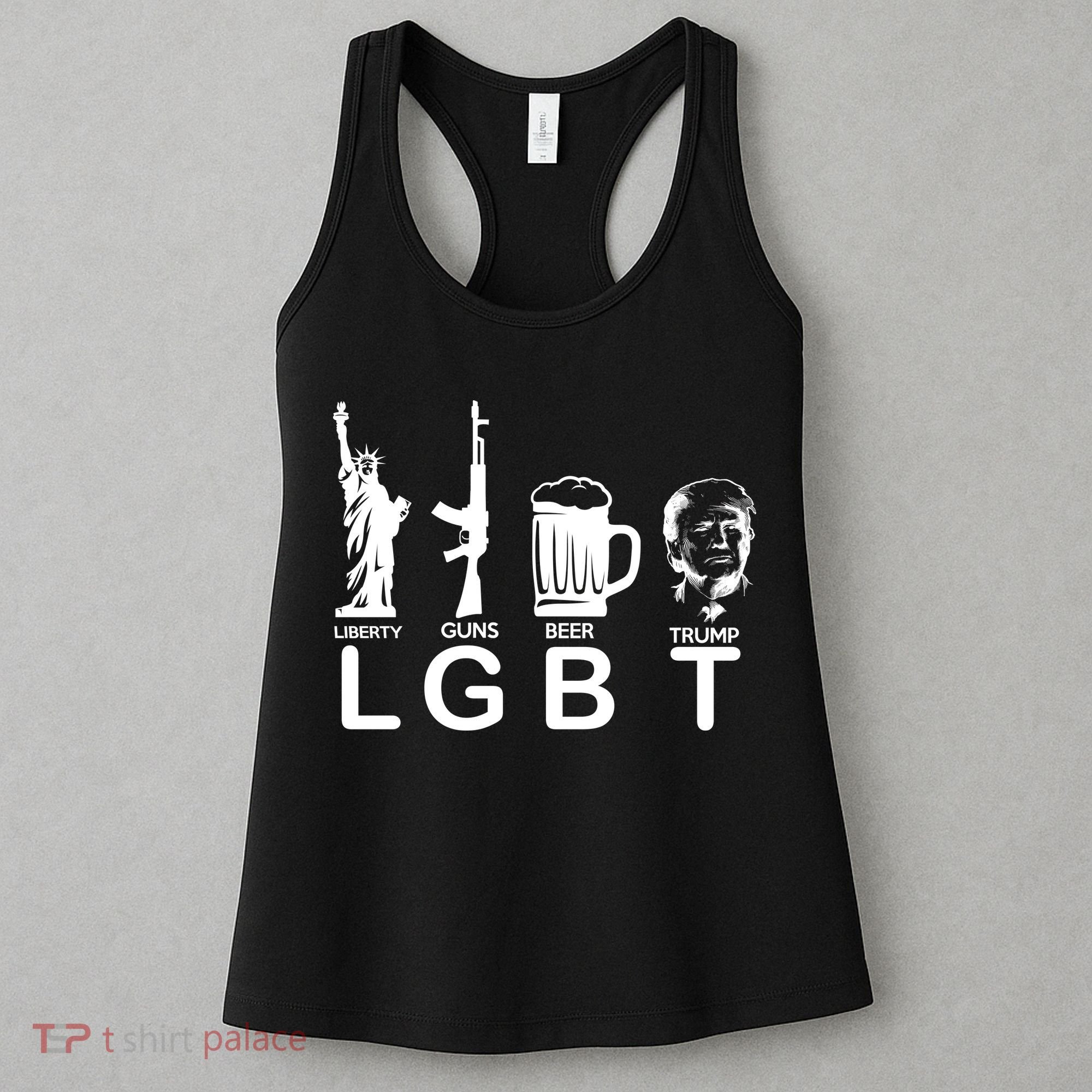LGBT Liberty Guns Beer Pro Donald Trump Women's Tank Top
