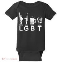 LGBT Liberty Guns Beer Pro Donald Trump Baby Bodysuit thumb 0