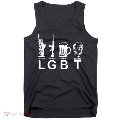 LGBT Liberty Guns Beer Pro Donald Trump Tank Top