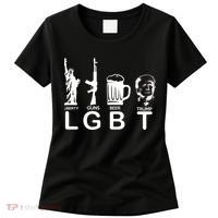 LGBT Liberty Guns Beer Pro Donald Trump Women's T-Shirt thumb 0