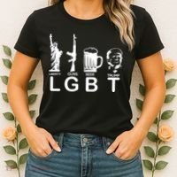 LGBT Liberty Guns Beer Pro Donald Trump Women's T-Shirt thumb 2