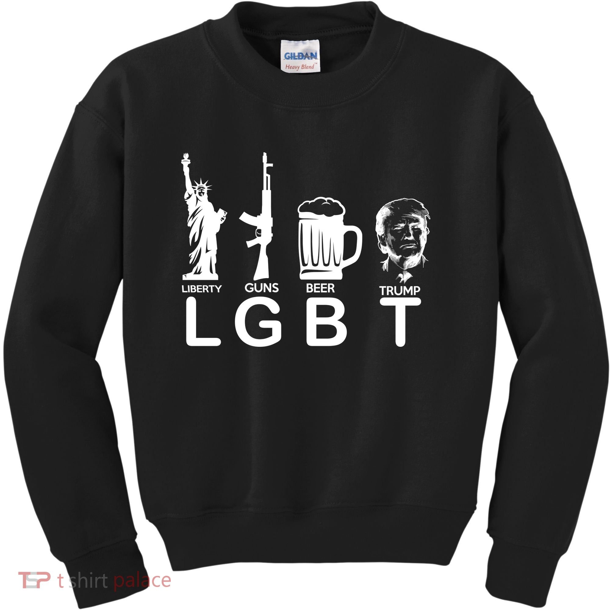 LGBT Liberty Guns Beer Pro Donald Trump Kids Sweatshirt