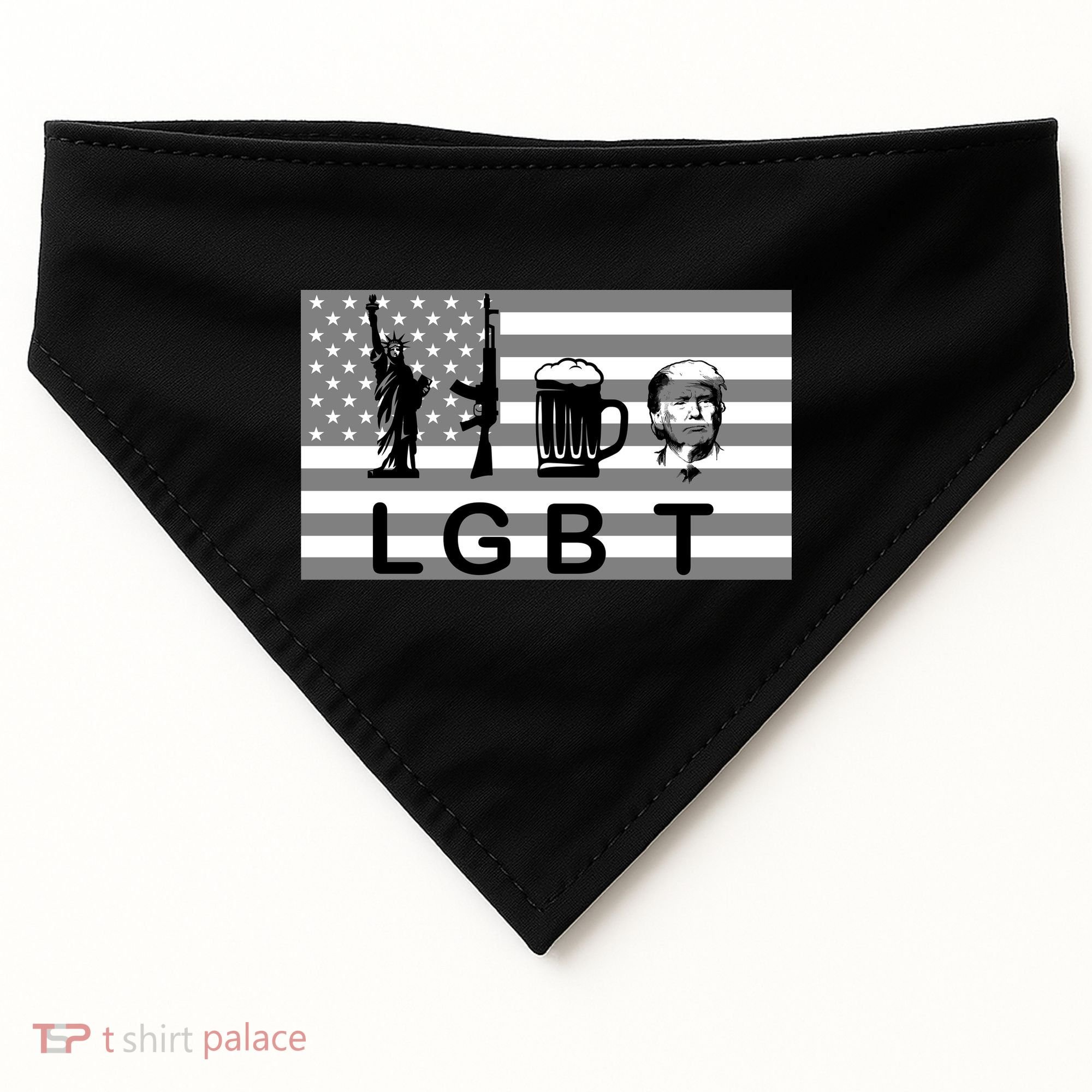 LGBT Liberty Guns Beer Trump USA-Made Doggie Bandana