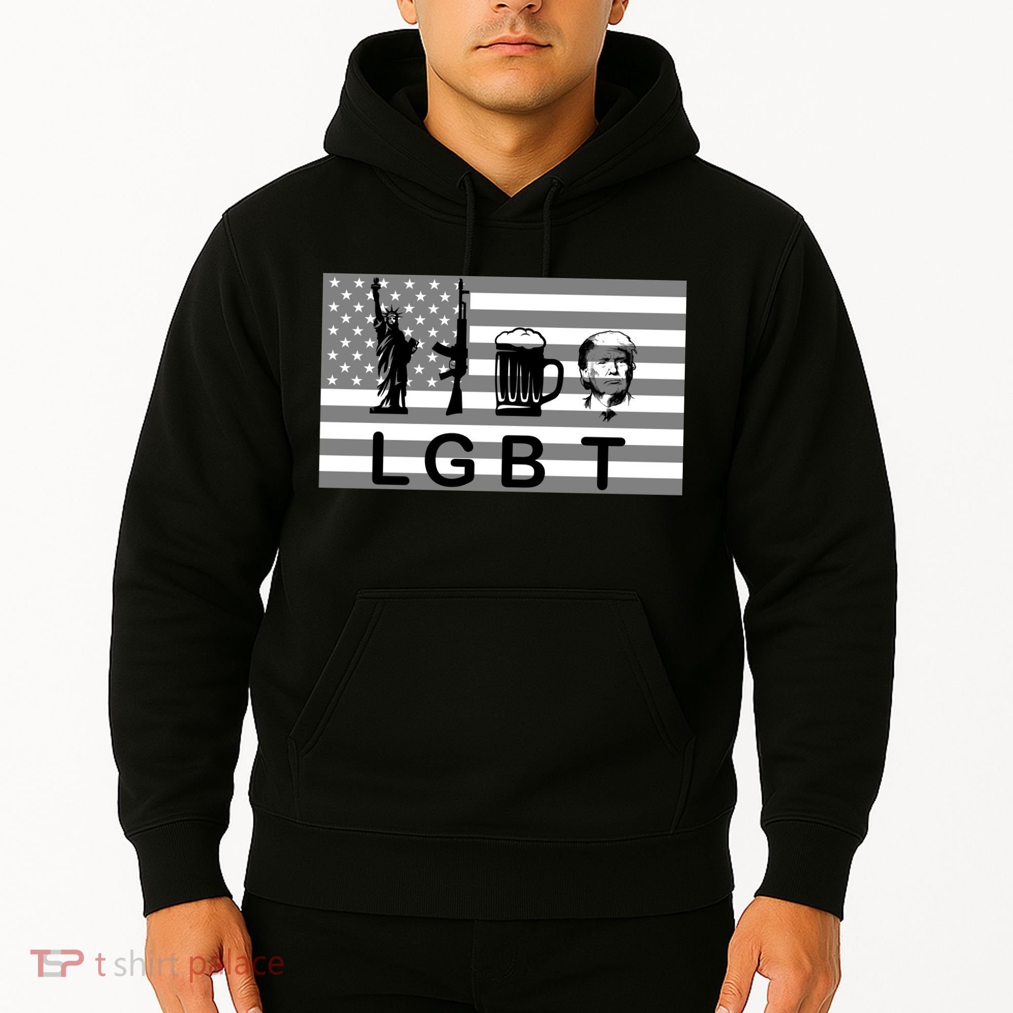 LGBT Liberty Guns Beer Trump Hoodie