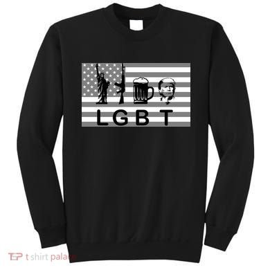 LGBT Liberty Guns Beer Trump Sweatshirt