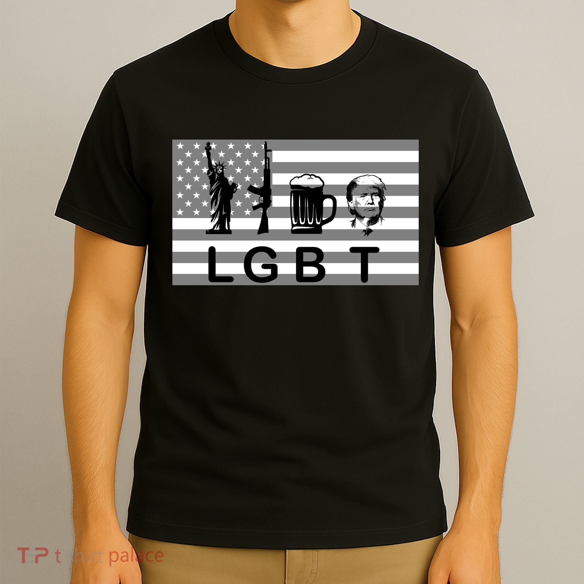 LGBT Liberty Guns Beer Trump T-Shirt