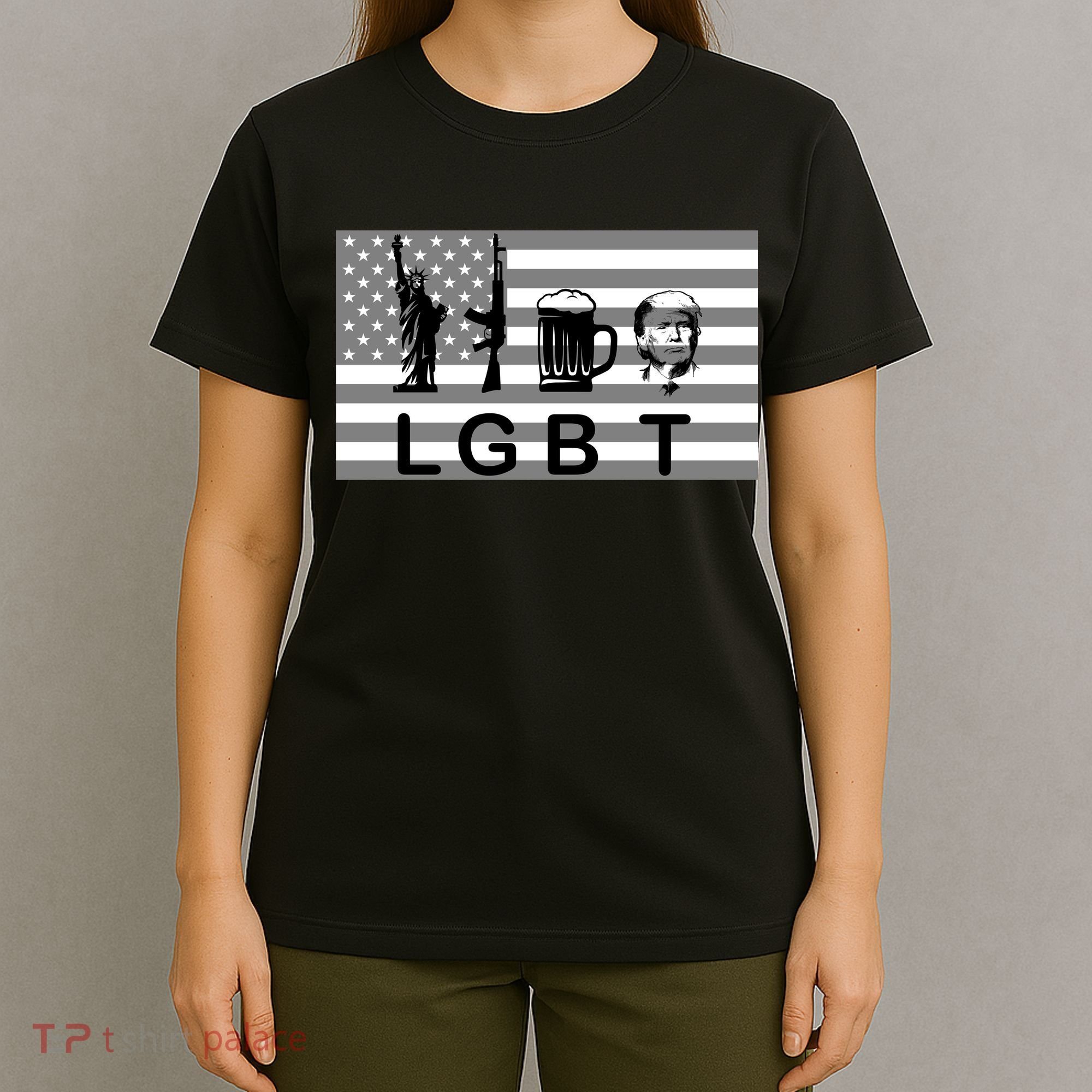 LGBT Liberty Guns Beer Trump T-Shirt