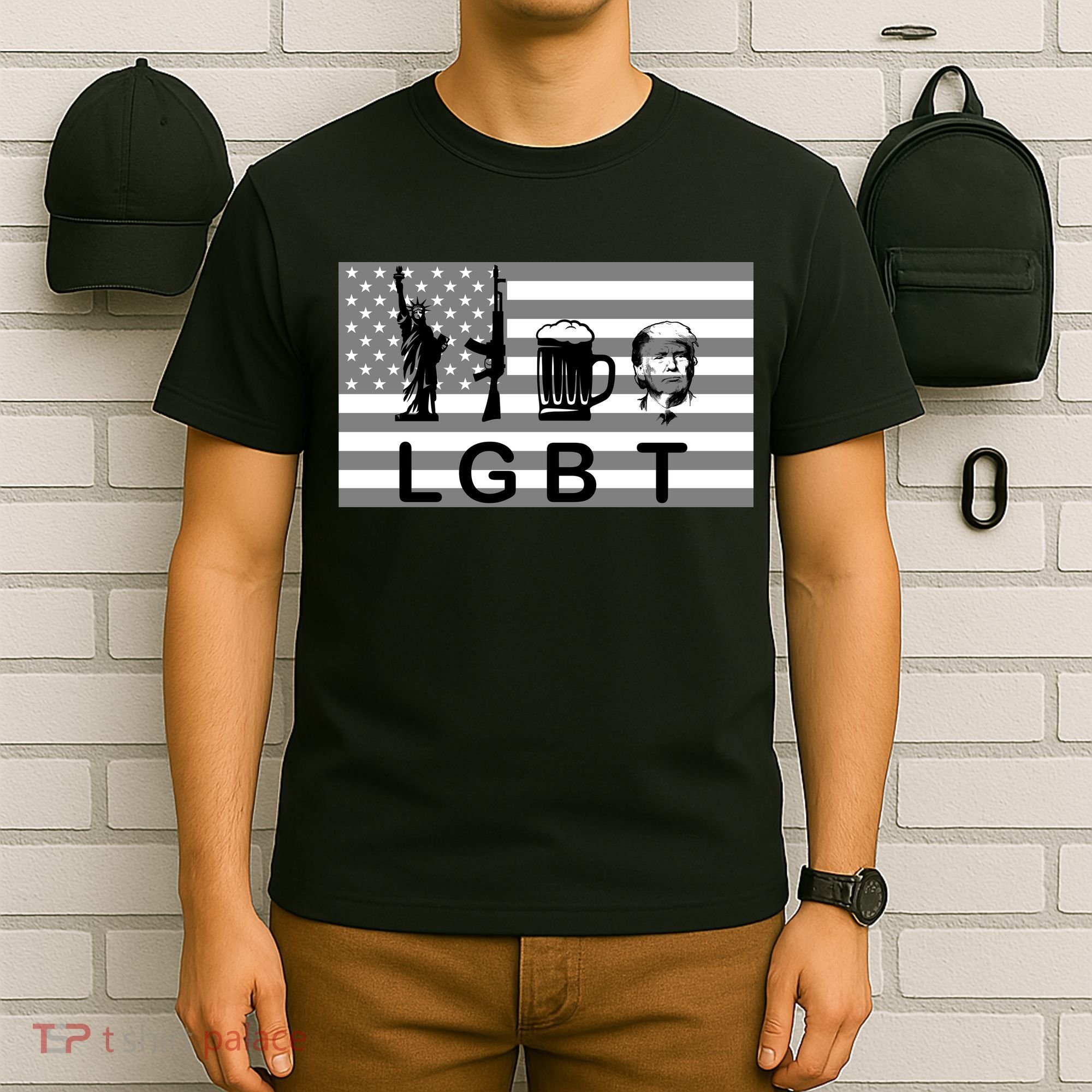 LGBT Liberty Guns Beer Trump T-Shirt