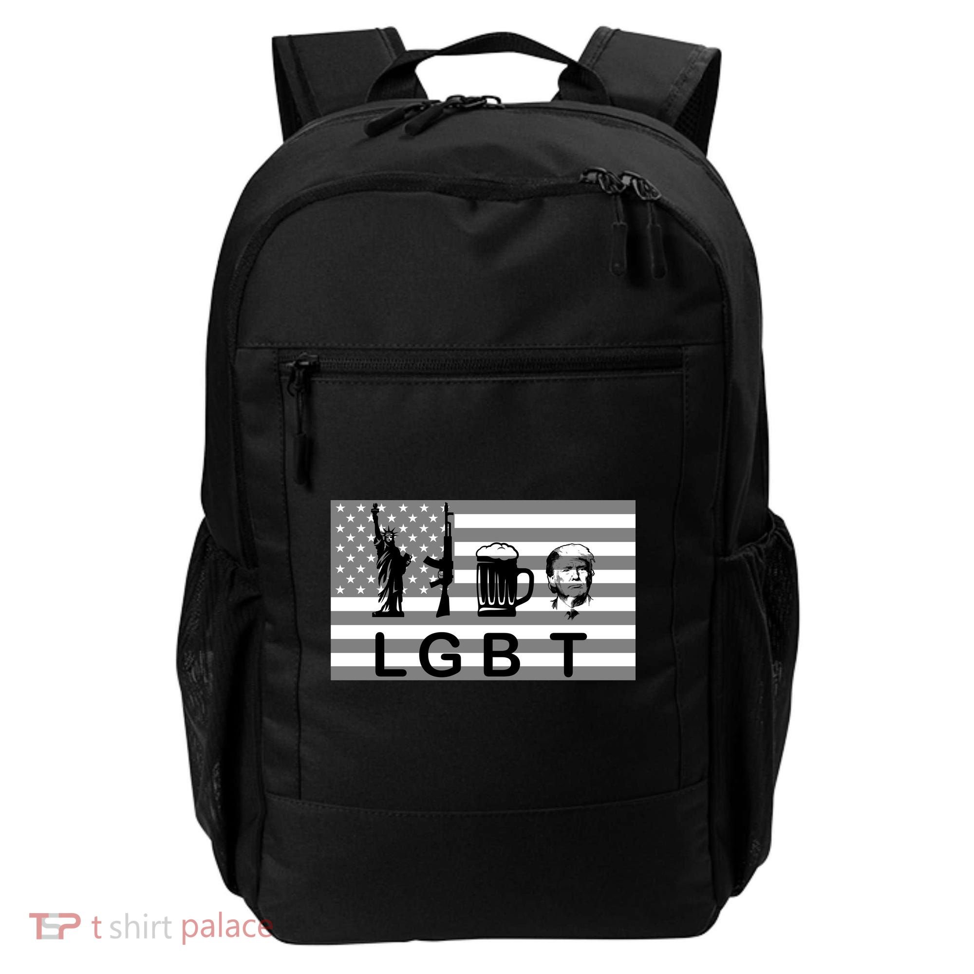 LGBT Liberty Guns Beer Trump Backpack