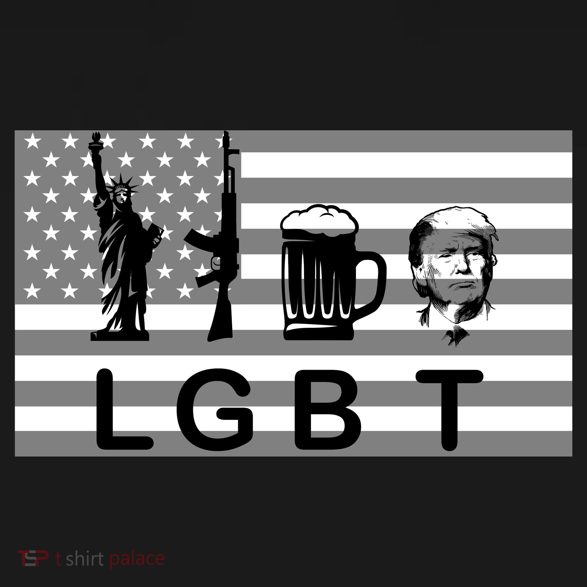 LGBT Liberty Guns Beer Trump Polo