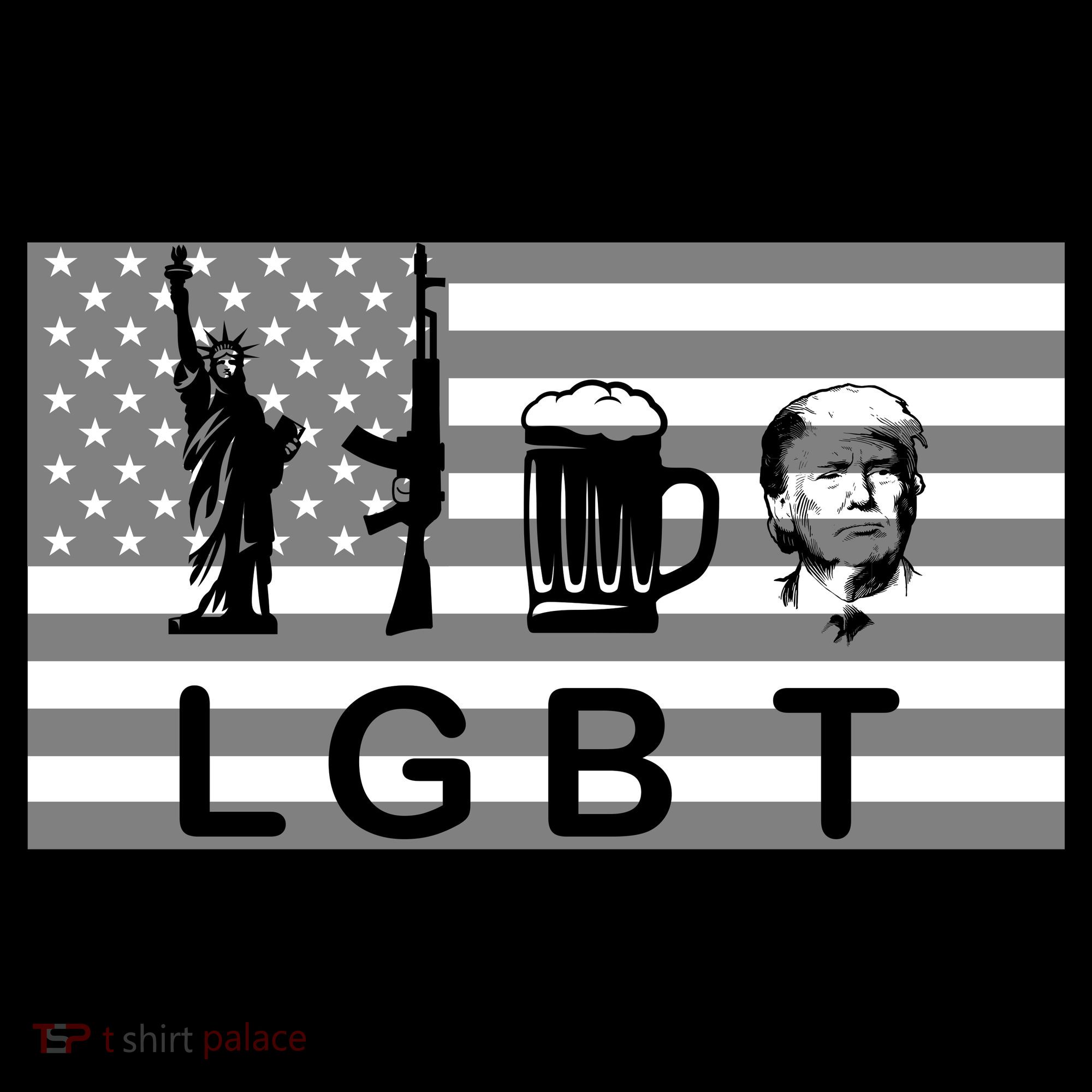 LGBT Liberty Guns Beer Trump Women's Hoodie
