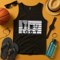 LGBT Liberty Guns Beer Trump Tank Top thumb 4