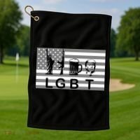 LGBT Liberty Guns Beer Trump Golf Towel thumb 1