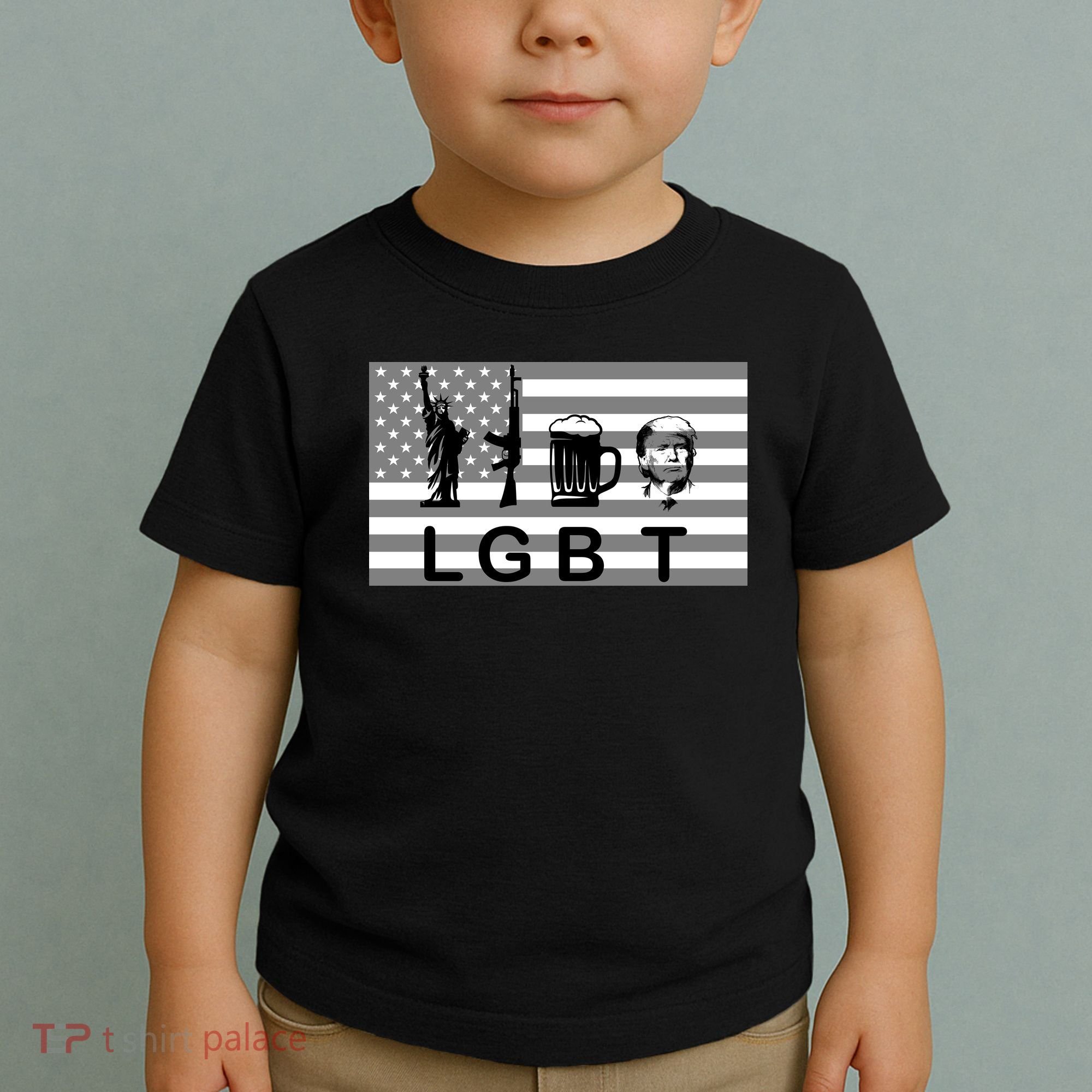 LGBT Liberty Guns Beer Trump Toddler T-Shirt
