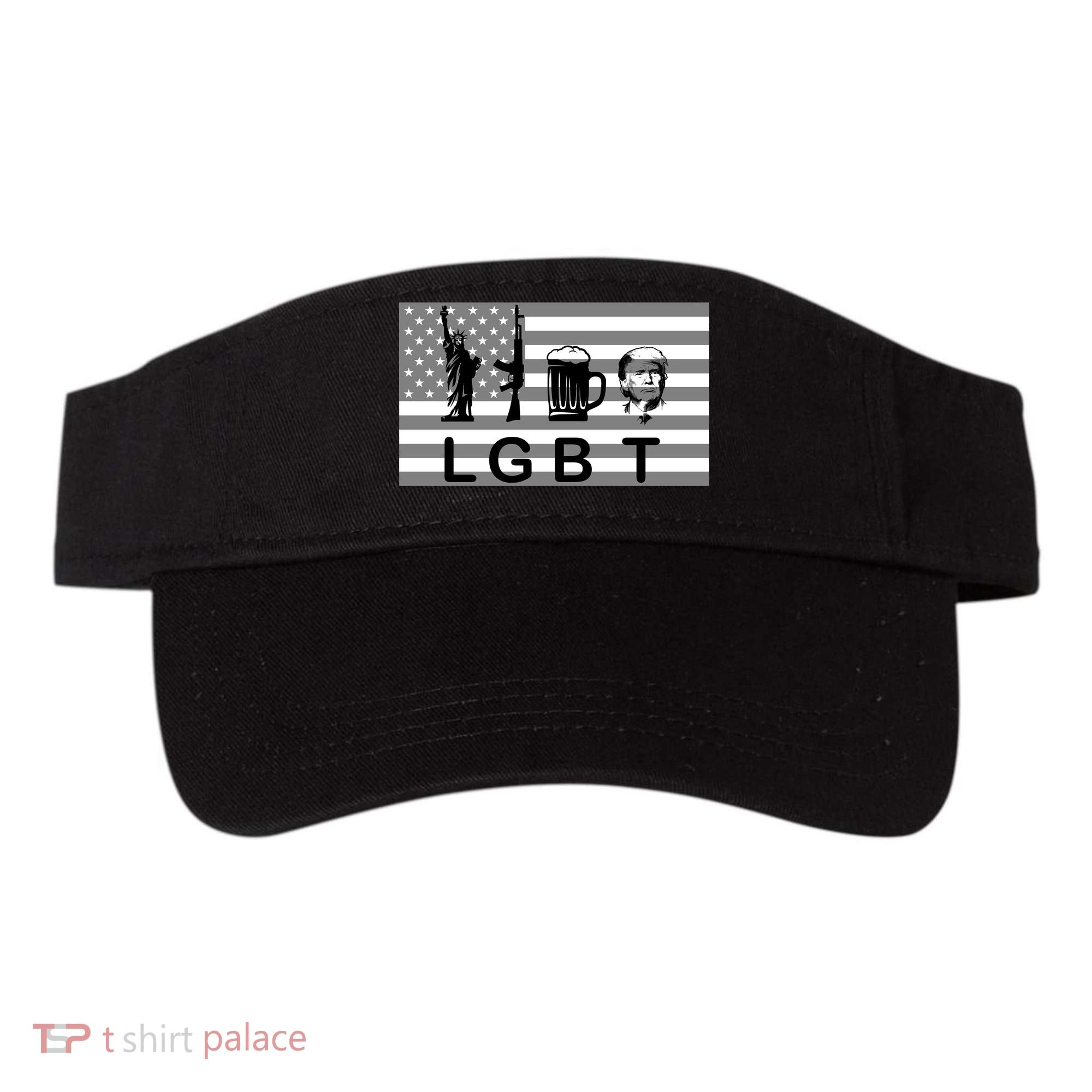 LGBT Liberty Guns Beer Trump Visor