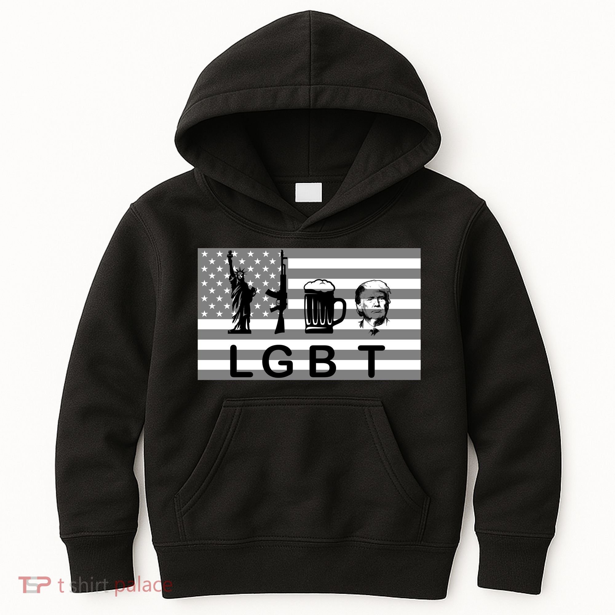 LGBT Liberty Guns Beer Trump Kids Hoodie