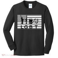 LGBT Liberty Guns Beer Trump Kids Long Sleeve Shirt thumb 0