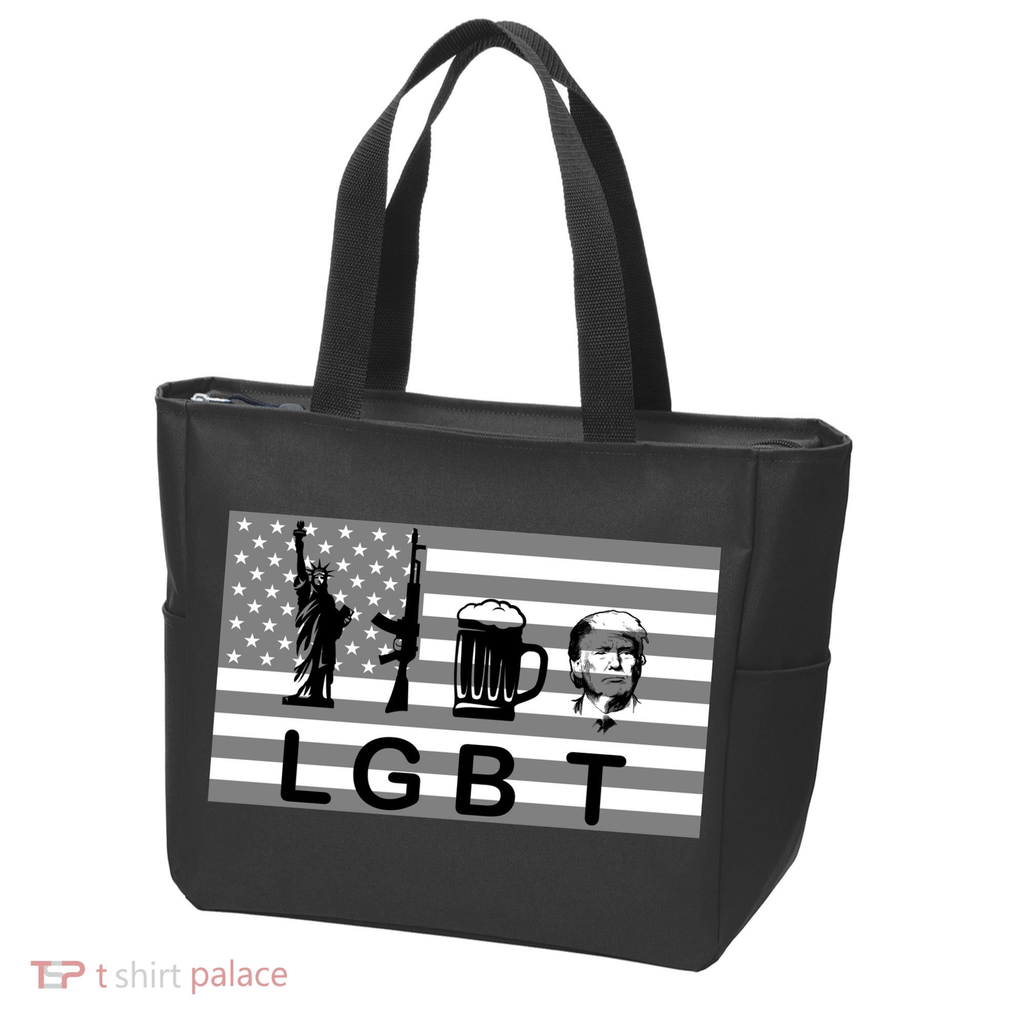 LGBT Liberty Guns Beer Trump Tote Bag