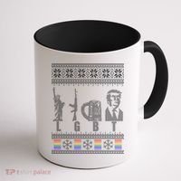 LGBT Liberty Guns Beer Trump Support Ugly Christmas Coffee Mug thumb 1