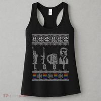 LGBT Liberty Guns Beer Trump Support Ugly Christmas Women's Tank Top thumb 3