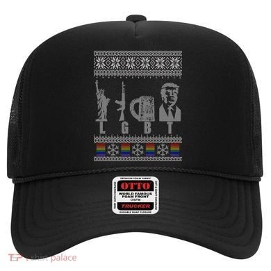 LGBT Liberty Guns Beer Trump Support Ugly Christmas Hat