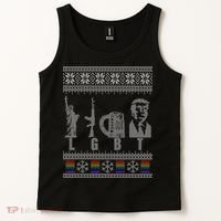 LGBT Liberty Guns Beer Trump Support Ugly Christmas Tank Top thumb 2