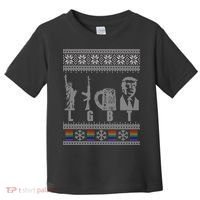 LGBT Liberty Guns Beer Trump Support Ugly Christmas Toddler T-Shirt thumb 0