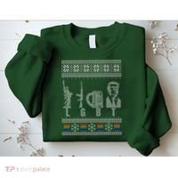 LGBT Liberty Guns Beer Trump Support Ugly Christmas Sweatshirt thumb 2