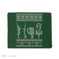 LGBT Liberty Guns Beer Trump Support Ugly Christmas Mousepad thumb 0