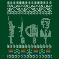 LGBT Liberty Guns Beer Trump Support Ugly Christmas Visor thumb 3