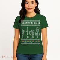 LGBT Liberty Guns Beer Trump Support Ugly Christmas Women's T-Shirt thumb 4