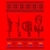 LGBT Liberty Guns Beer Trump Support Ugly Christmas Santa Hat thumb 1