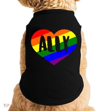LGBT Pride Love Ally Heart Doggie Tank