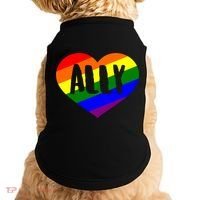 LGBT Pride Love Ally Heart Doggie Tank thumb 0