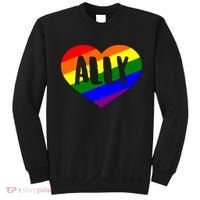 LGBT Pride Love Ally Heart Sweatshirt thumb 0