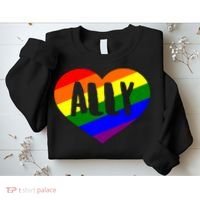 LGBT Pride Love Ally Heart Sweatshirt thumb 2