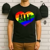 LGBT Pride Love Ally Heart T-Shirt thumb 6