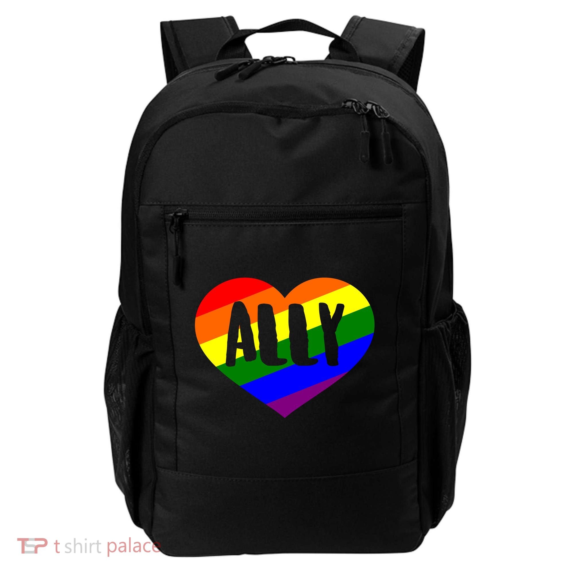 LGBT Pride Love Ally Heart Backpack